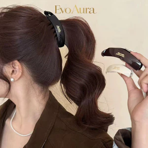Kẹp chuối dọc phong cách Pháp EvoAura - Tăng cường âm lượng đuôi ngựa cao - Kẹp tóc chống gỉ