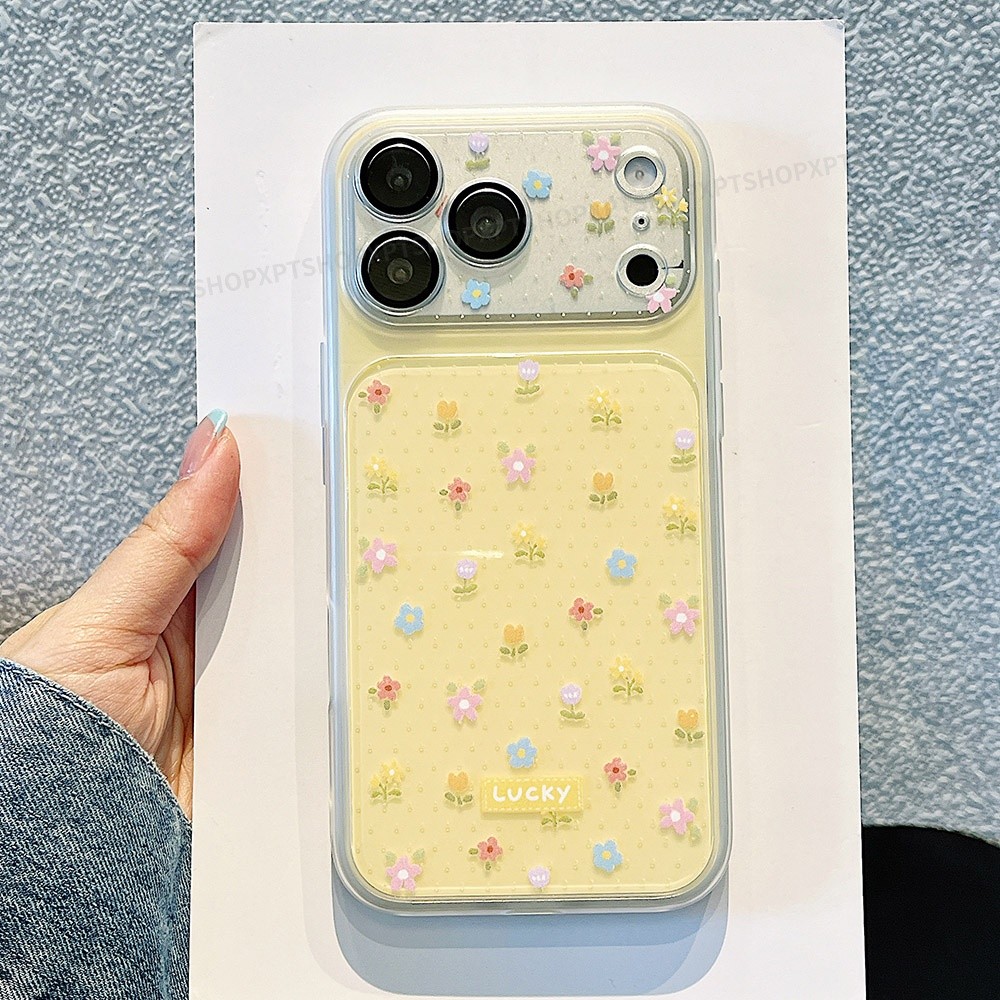 Ốp Điện Thoại Acrylic Mờ Hoa Nhiều Màu Sắc 2 Trong 1 Cho iPhone 17 Pro Max 16 15 14 Vỏ Bảo Vệ Chống Sốc
