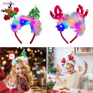 Woke Lễ Hội Đảng Đầu Giáng Sinh Vui Vẻ Mũ Đội Đầu Tóc Vòng Lễ Kỷ Niệm Ngày Lễ Mũ Đội Đầu Giáng SinhEve Mũ Đội Đầu