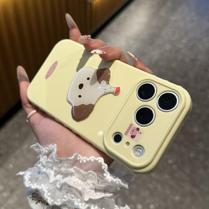 Vỏ điện thoại iPhone búp bê lợn hồng ba chiều dễ thương Vỏ cao su mềm iPhone - 11/12/13/14/15/16/17/Plus/Air/Pro/Max