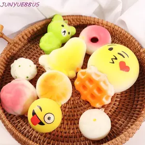 JUNYUE88US Squishes Toy, Bánh mì nướng chuối Giả vờ chơi Đồ chơi bánh mì mềm, Sinh nhật Dây đeo điện thoại di động cỡ nhỏ Kawaii Bóp bánh Đồ chơi trẻ em