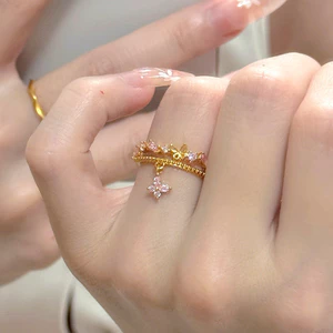 April Spring Mark Butterfly Fairy Flow Ring Nhẫn cao cấp lãng mạn nhẹ nhàng