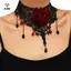 Vintage Hoa Charm Mặt Dây Chuyền Choker Nelace Cho Nữ Gothic Ren sel Xương Đòn Dây Chuyền Trang Sức [Mina]