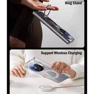 HD Rõ Ràng Mạ Bản Lề Funda Cho OPPO Find N6 Find N5 Ốp Lưng Có Giá Đỡ Vòng Magentic & Khung Trước Có Phim Thủy Tinh