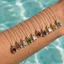 Shuling sang trọng giọt nước đá quý có khung vàng nhiều màu Phụ kiện đa năng mạ vàng 18K