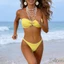 Bộ Bikini 2 mảnh dành cho nữ Áo ngực trang trí hình sao biển không tay quây + Bộ đồ tắm dưới tầng thấp
