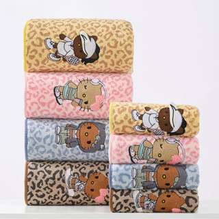 Khăn Tắm Cotton Thêu Hello Kitty Siêu Mềm Mại, Khăn Lau Người Kháng Khuẩn, Thấm Hút Tốt Cao Cấp