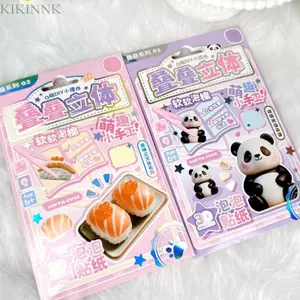 KIKIN Puffier Miếng Dán Cho Trẻ Em Thiết Kế 3D Miếng Dán Cho Bé Trai Bé Gái Tái Sử Dụng Miếng Dán Bọt