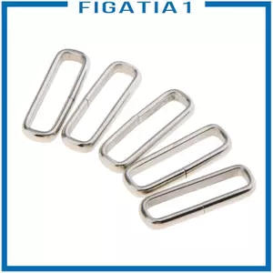 5 Miếng Bạc Thép Không Gỉ Nhẫn Nylon Dây Đeo Dây Thắt Lưng