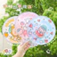 Quạt Gấp Dễ Thương Hoạt Hình Quạt Di Động Quạt Nhỏ Sinh Viên Mini Vải Bột Quạt Gấp