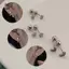 1 Cặp Tragus Sụn Tòn Ten Bông Tai Helix Conch Rook Lobe Stud Tai Trang Sức Cơ Thể [Mina]