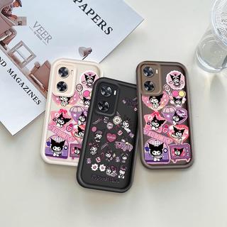 Ốp Lưng Cho OPPO A57 4G A77 4G A77S 4G Hoạt Hình Silicon Màu Kẹo Mềm TPU Kuromi Sanrio Angel Eye Vỏ Điện Thoại Chống Sốc