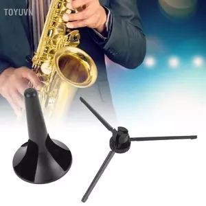 Toyuvn Giá đỡ kèn Funien có thể gập lại và điều chỉnh độ cao Giá đỡ kèn Saxophone để biểu diễn du lịch Sử dụng giá đỡ nhạc cụ gió di động có móc V phù hợp