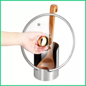 Nắp Thìa Còn Lại Thép Không Gỉ Dọc Dụng Cụ Tổ Chức Nắp Nồi Giá Đỡ Thìa Còn Lại Cho Thớt Ban Bếp jiwvn