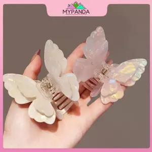MYPANDA Kẹp Tóc Hình Bướm Gradient Ngọt Ngào Mùa Hè, Vuốt Tóc Acetate Cho Nữ, Phụ Kiện Tóc Nữ