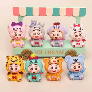 Crayon Shin-chan Hình nhựa Mini đầu động vật 4cm | Trang trí bàn làm việc và ô tô dễ thương