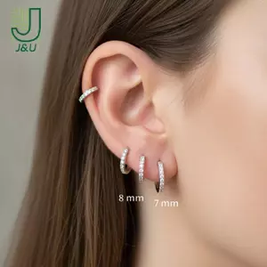 Bông tai nhỏ hình tròn kim loại hợp thời trang dành cho nữ 2 Pa Bộ trang sức thời trang nhẹ cho kỳ nghỉ hoặc bảo hộ lao động