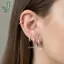 Bông tai nhỏ hình tròn kim loại hợp thời trang dành cho nữ 2 Pa Bộ trang sức thời trang nhẹ cho kỳ nghỉ hoặc bảo hộ lao động