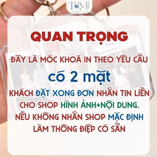 [IN THEO YÊU CẦU] Móc Khoá Thông Điệp In 2 Mặt Theo Yêu Cầu, Móc Khoá In Ảnh Kèm Lời Nhắn - chit
