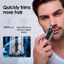Unisex Mini Điện Mũi Tông Đơ Cắt Tóc USB Sạc LED Hiển Thị Điện Đa Năng Tông Đơ Cho Mũi Tai Lông Mày Di Động Dụng Cụ Chải Lông