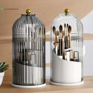 BeautifulHomeA 360° Xoay Cọ Trang Điểm Có Nắp Sang Trọng Sắp Xếp Mỹ Phẩm Lipsti Bút Chì Kẻ Lông Mày Hộp Bảo Quản Bóng Mắt VN