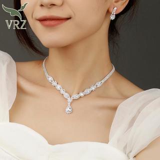 VRZ Nữ Thời Trang Móng Vuốt Dây Xích Cutout Nelace Bông Tai Bộ Trang Sức Cô Dâu Trang Sức Trang Sức Tiệc Cưới Ngày Lễ Quà Tặng HOT