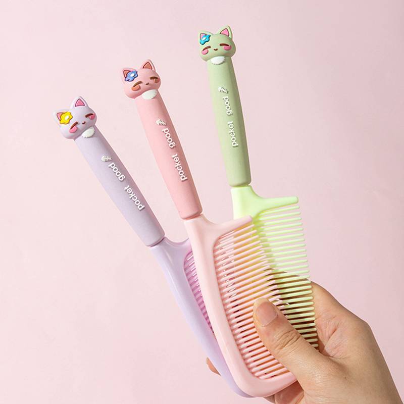 GOAY Lược chải tóc hoạt hình silicon mềm, tạo kiểu cho bé gái, du lịch VN