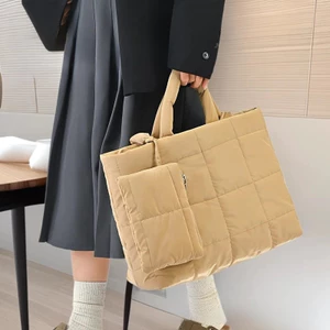 Túi Kim Cương Xuống Túi Tote Mây Mềm Đầy Quilted Một Vai Trẻ Em Túi Xách Mẹ Nữ