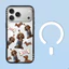 Ốp điện thoại từ tính trong suốt hình chú chó hoạt hình dễ thương cho 17 Pro Max IPhone 13 14 15 16 Plus 17Air Vỏ bảo vệ chống sốc
