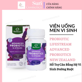 [Công ty] Viên Uống Men Vi Sinh Probiotic 14 Chủng Lifestream Advanced Probiotics New Zealand 30 Viên