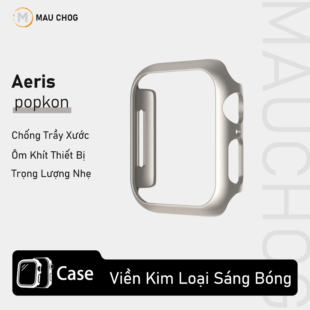 Ốp Viền Kim Loại Sáng Bóng Chống Trầy Cho Đồng Hồ Apple Watch Ultra Series S11 10 9 8 7 6 SE 44/45/46/49 38/40/41/42mm
