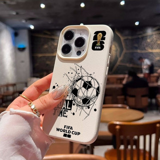 Lưới Bóng Đá Thích Hợp Cho iPhone 11 Pro Max 15 Pro XS Max 17 ProMax 12 Pro Max 14 Pro 7 Plus 13 Pro Vỏ Họa Tiết Da Giả Chống Mài Mờ