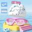 Thiết bị bơi lội trẻ em chống thấm nước hoạt hình dễ thương kính bơi silicone mũ bơi