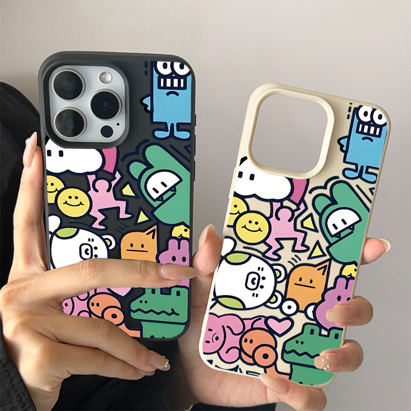 Ốp điện thoại cho iPhone 17 16 Pro Max 15 14 13 12 11 Hình vẽ nhân vật dễ thương