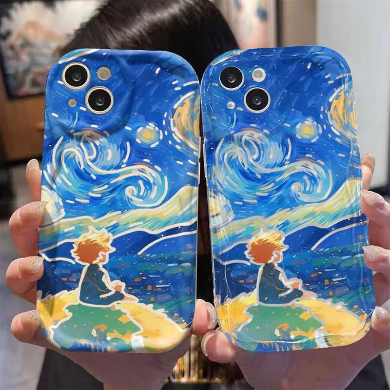 Ốp Lưng Cho Samsung Galaxy S26 S25 S24 S23 S21 S22 Plus Ultra 20 FE J7 Prime A03 A03S A02 A02S M02 A12 M12 A20 A30 Kem gợn Sóng Cong Edge Motif Prince NYK301