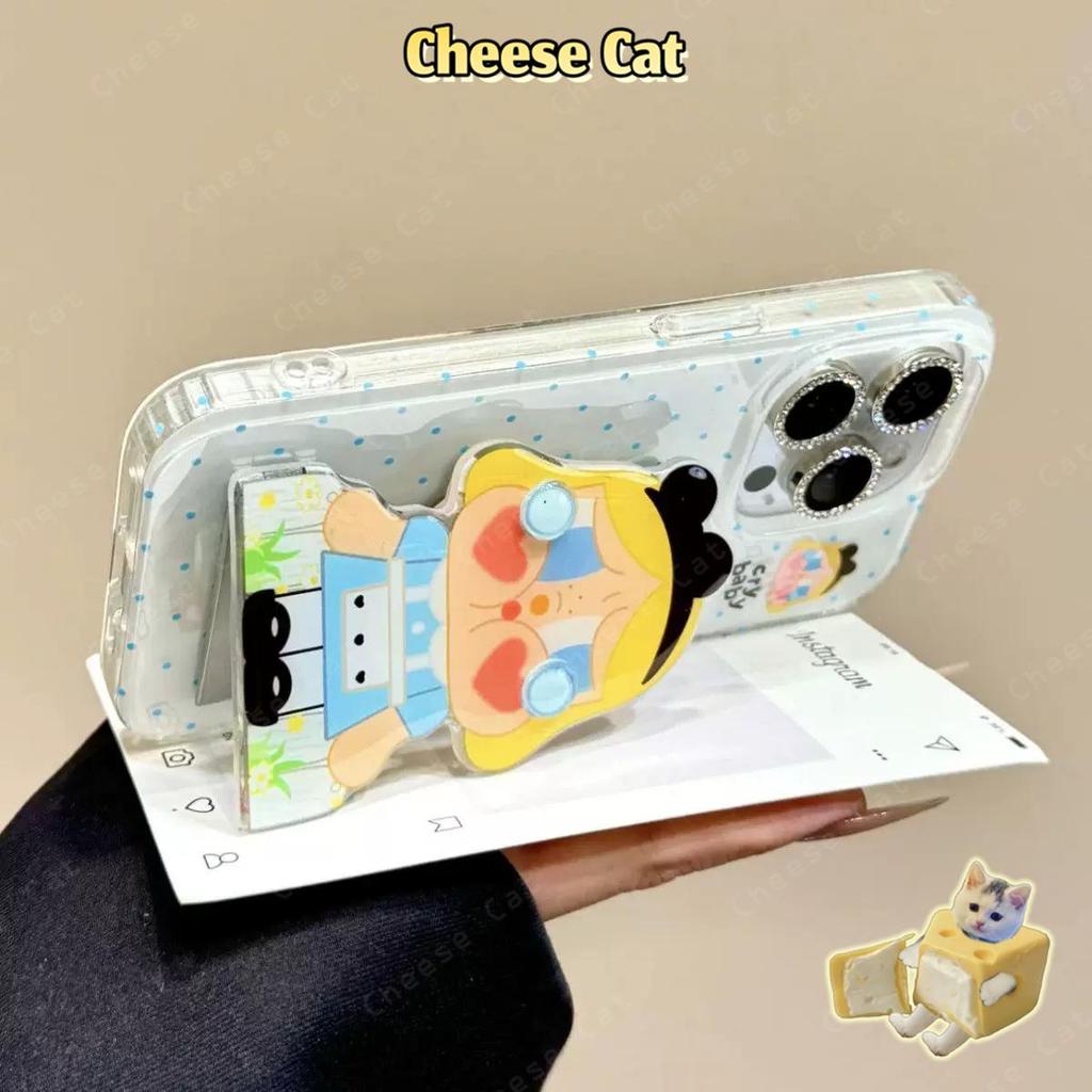 Gương Trang Điểm Giá Đỡ Điện Thoại cho CryBaby Ốp Lưng Điện Thoại iPhone 11 12 13 14 15 16E 17 Pro Max 7 Plus Xs Max XR