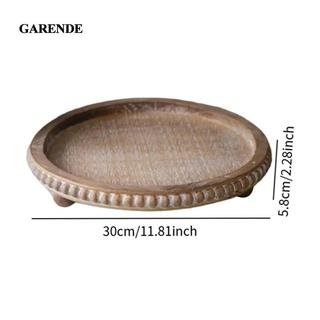 Garende Tròn Bằng Gỗ Trang Trí Khay Món Ăn Nến Đĩa Đĩa Nước Hoa Trang Sức Giá Đỡ Cho Xà Phòng Bàn Cà Phê Ottoman Bồn Rửa Planter