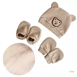 Ở Lại Bộ 3 Mũ Hoạt Hình Cho Bé Thoải Mái Bệnh Viện Bonnet Mũ Và Găng Tay Tất