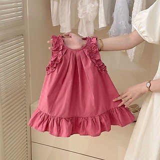 Phong cách Hàn Quốc bé gái mùa hè khí chất váy đèn lồng trẻ em váy ren xòe váy công chúa trẻ