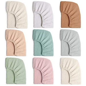 Yoo Trang Bị Bassinet Tấm Cho Giá Đỡ Giỏ Tã Cho Bé Đệm Trang Bị Tấm Thay Đổi Tấm Lót Bảo Vệ Giường Tay áo