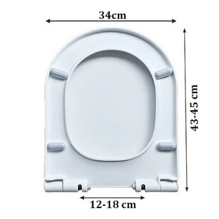Nắp bồn cầu rơi êm chữ U 34x45cm phù hợp nhiều loại bệt