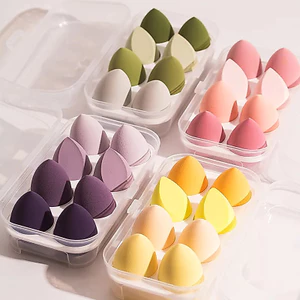 Bộ trứng làm đẹp 8 miếng 4 miếng chống thấm nước không thạch giọt nước thạch phồng trang điểm đa năng trứng miếng bọt biển trang điểm