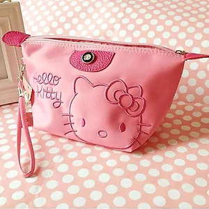 Túi đựng mỹ phẩm VN Sanrio Hello Kitty, 28X11cm, Phong cách Anime Y2K, Túi đựng đồ cho bé gái, Thiết kế hoạt hình dễ thương, Dung tích lớn, Chất liệu PU chống thấm nước, Túi xách, Quà tặng