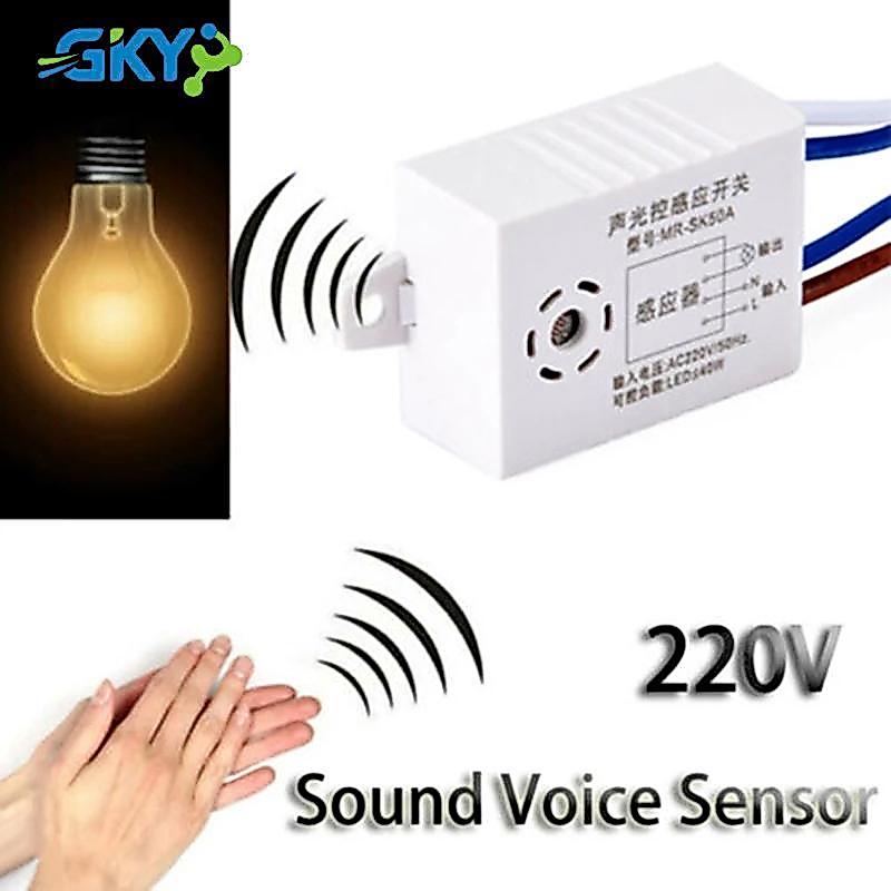 Công tắc cảm biến giọng nói GKY 220V Thông minh trong nhà Tự động bật tắt đèn Công tắc phát hiện GKY