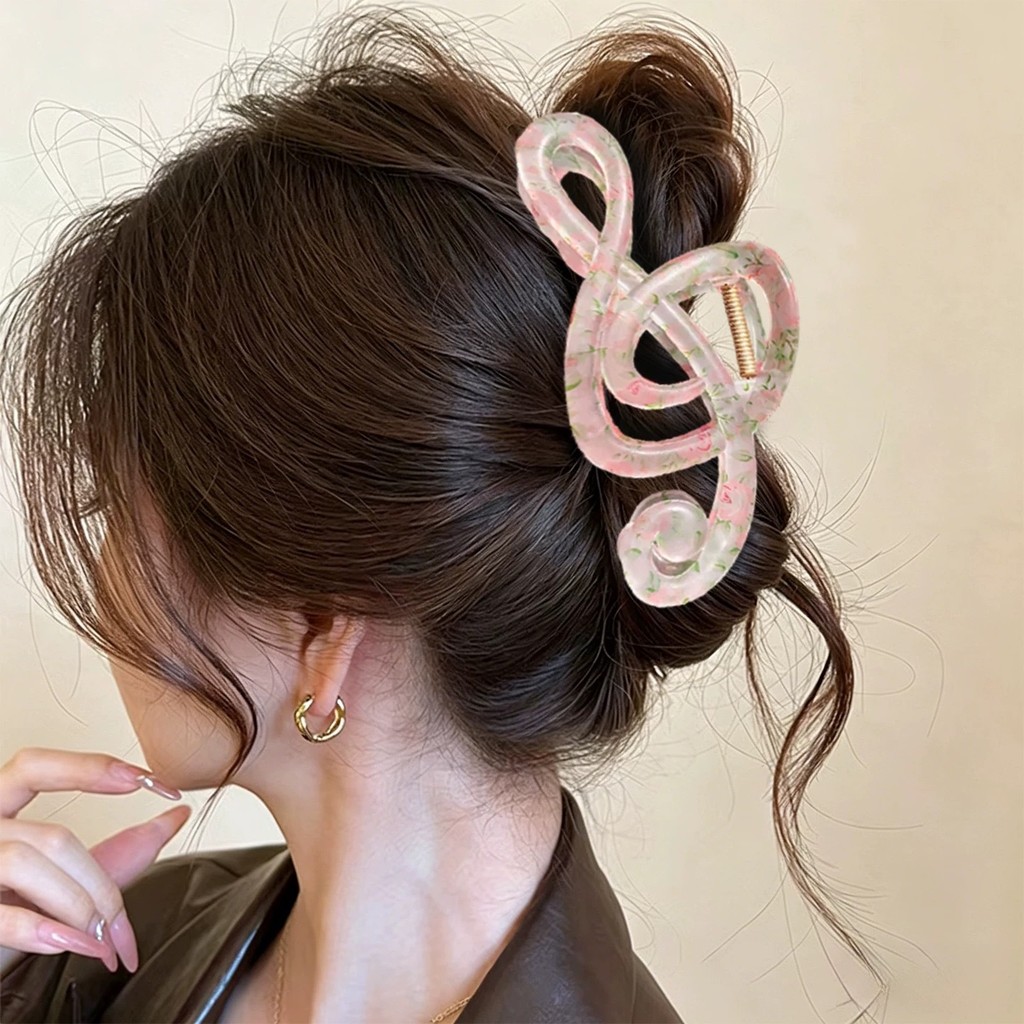 Kẹp Tóc Chuối Hình Nốt Nhạc Bộ 7 Màu đa Dụng Giữ Tóc Chắc Tạo Kiểu Nữ Hàng Ngày