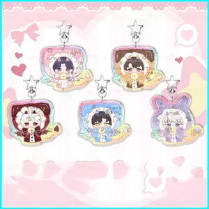 HT2 LOVE AND DEEPSPACE Acrylic Móc Khóa Hoạt Hình Anime Sillus Mặt Dây Chuyền Bền Cho Ba Lô Túi & Chìa Khóa TH2