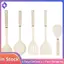 Bộ dụng cụ nhà bếp có tay cầm bằng silicon Bộ 5 món bao gồm xẻng, thìa và dụng cụ làm mờ