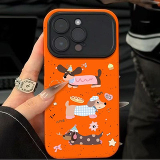 Bánh Dachshund Hàn Quốc Thích Hợp Cho iPhone 17 Pro Ốp Lưng Chống Sốc XS Max 15 Pro Max 17 Pro 11 Pro XR 12 14 16 ProMax 7 Plus 13 Ốp Điện Thoại Silicon Mềm Mờ