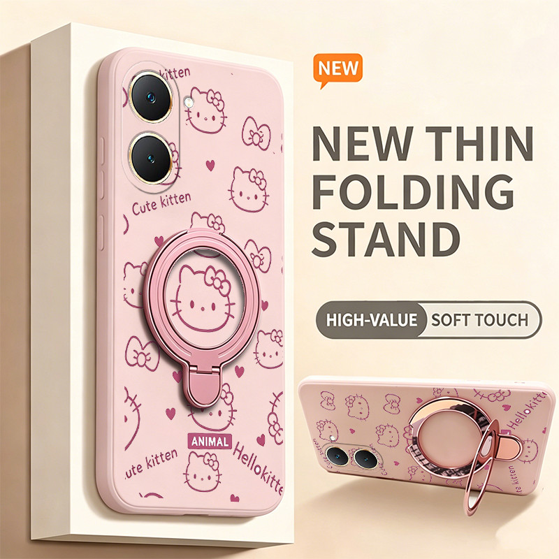 Ốp Lưng Cho redmi A7 Pro 4g POCO C85X X8 Pro max 5g Vỏ Điện Thoại Vỏ Mềm Silicon Chống Sốc Thiết Kế Mới Thẩm Mỹ Có Giá Đỡ Mèo Hồng Dễ Thương Cho Bé Gái Trong Suốt YTFUZJ1