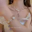 Mạnh Mẽ Đề Nghị Hoa Pha Lê Tua Rua Vòng Cổ Thời Trang Niche Tinh Tế Xương Đòn Dây Chuyền Không Khí Ngọt Ngào Vòng Cổ 6.5